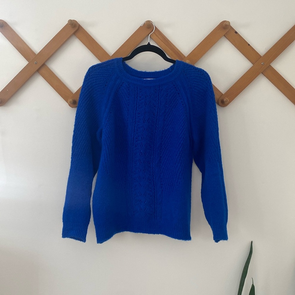Bartolini royal blue eyelet sweater